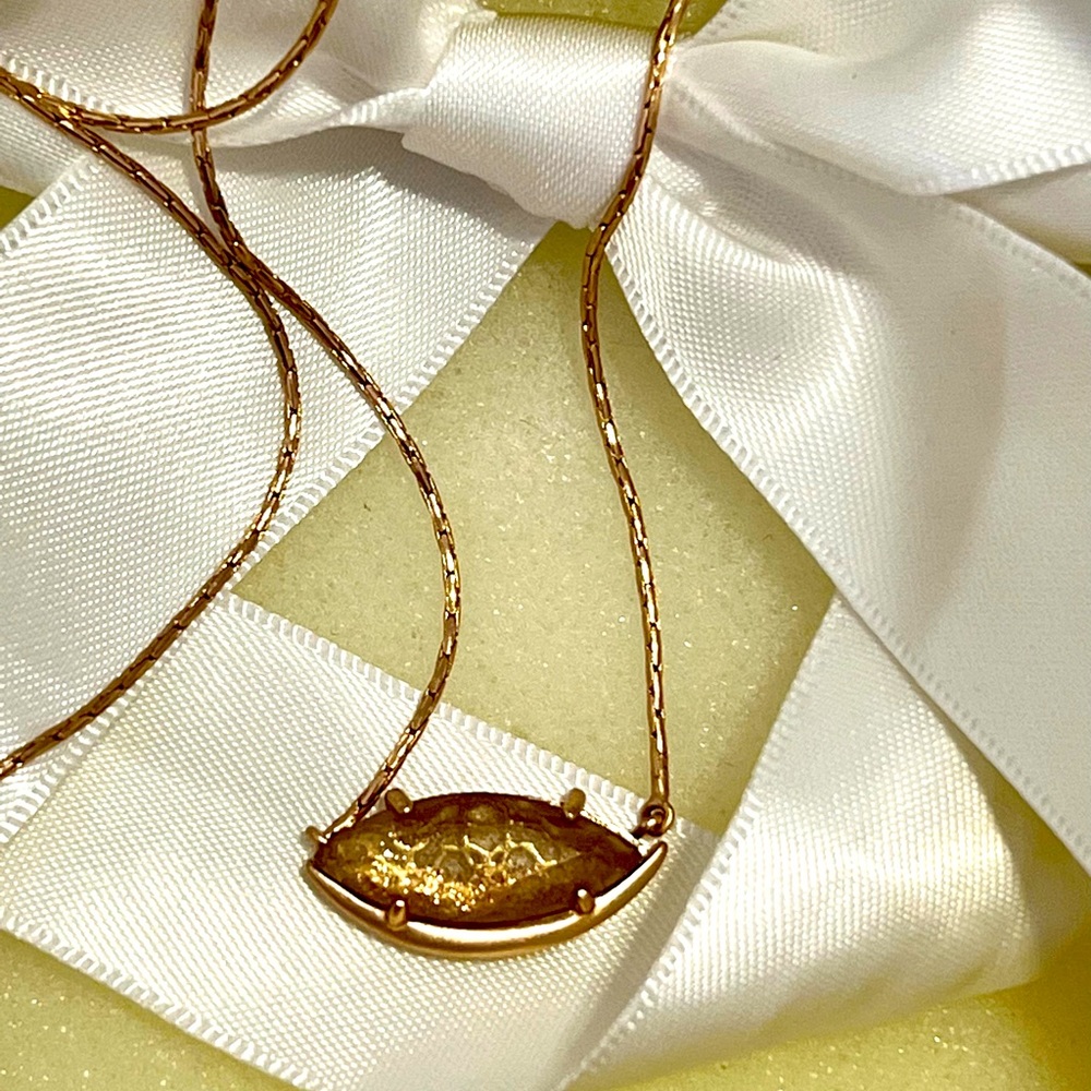 NWT Kendra Scott Meghan Necklace Gold Dusted Rose Gold GORGEOUS Adjustable! - Picture 3 of 14